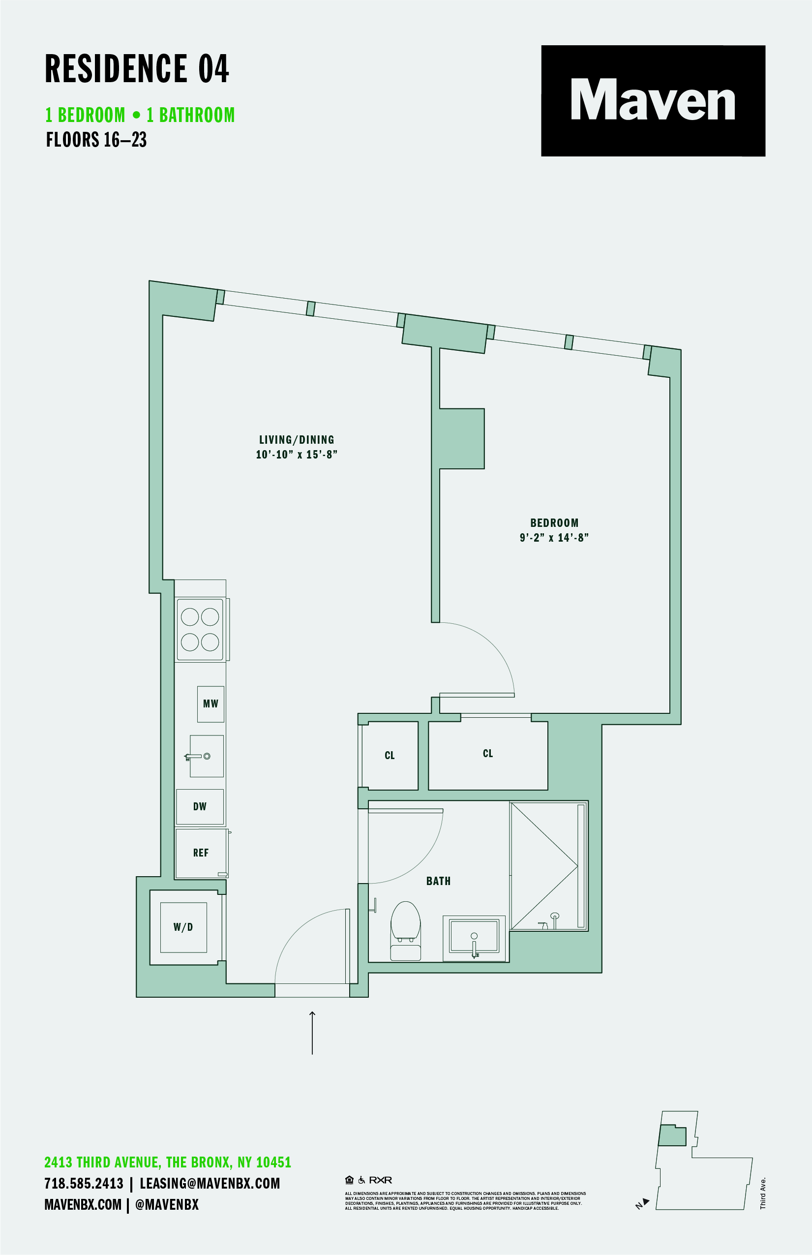 Floorplan image of apartment 2104